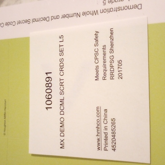 Demo whole number and decimal secret code cards - Picture 2 of 2